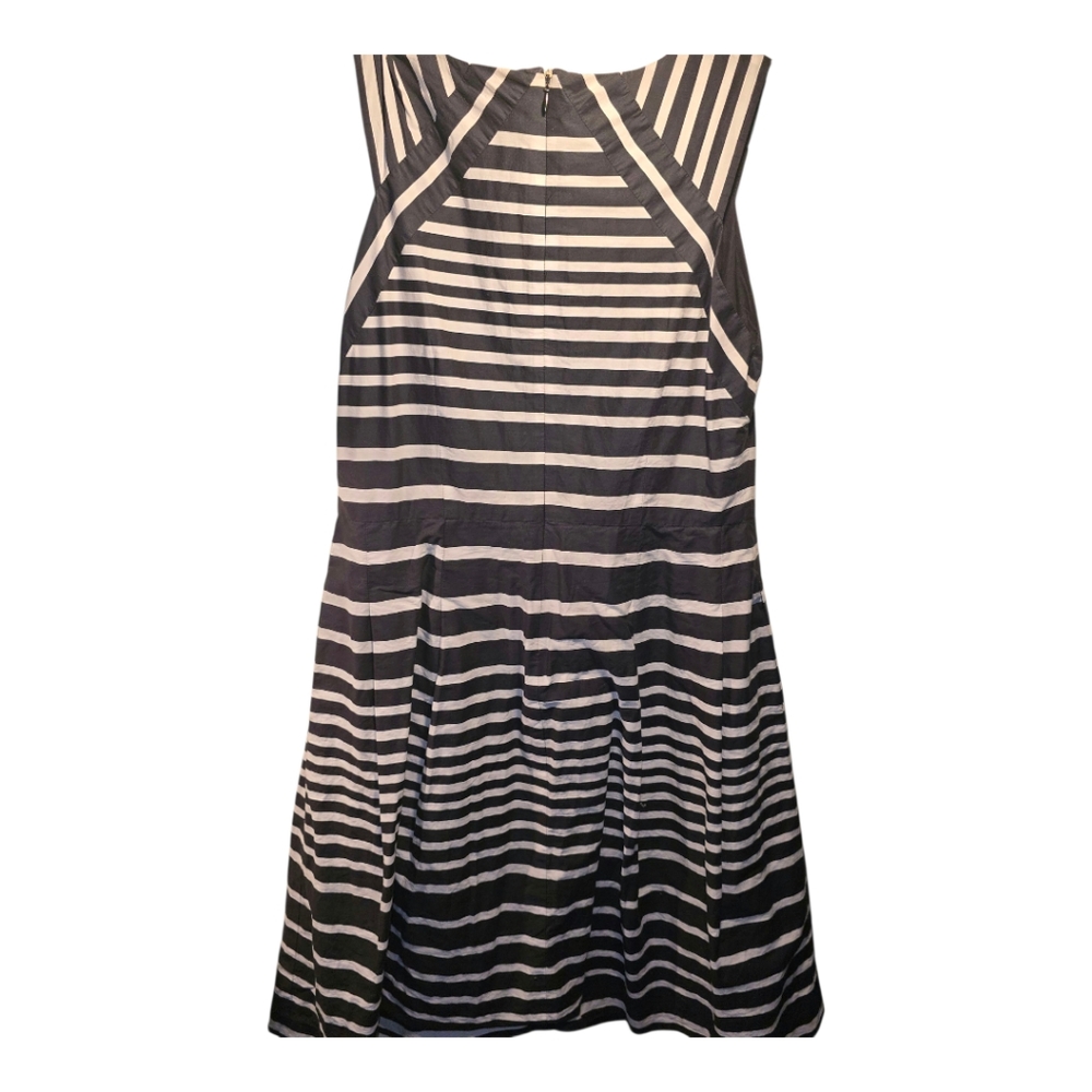 Talbots Sz. 10 Black/white Stripe Dress
